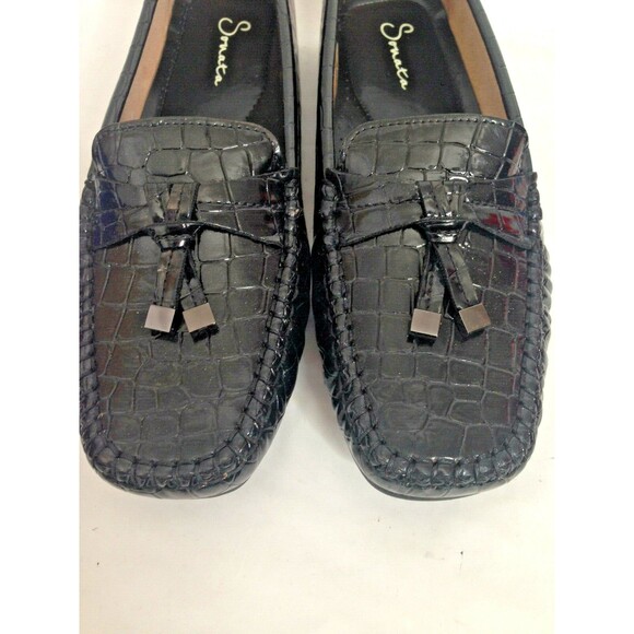 Kohls Sonata Doris Loafers Black Gilded Croco Print Flats Driving Shoes 9.5 $59 - Picture 7 of 9